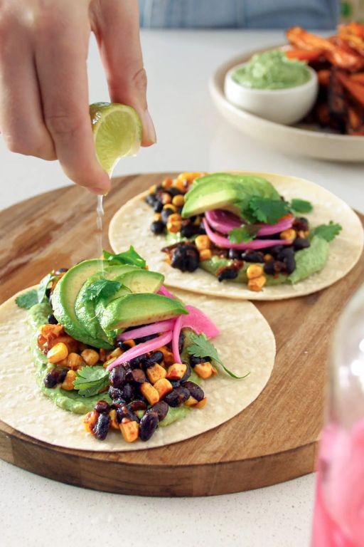 Avocado and Black Bean Tacos