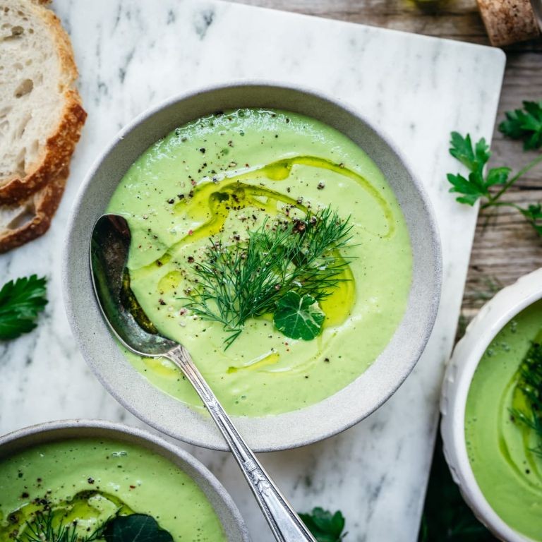 Avocado and Cucumber Gazpacho