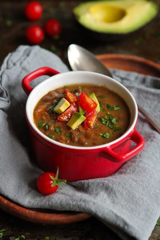 Avocado and Lentil Soup