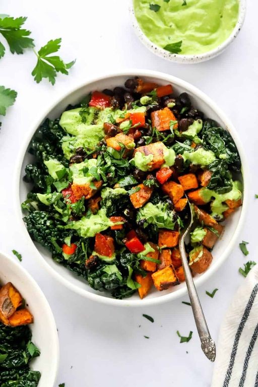 Avocado and Sweet Potato Buddha Bowl