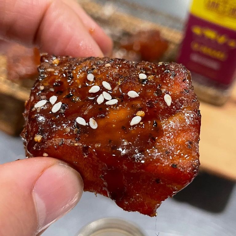 BBQ Glazed Salmon Bites