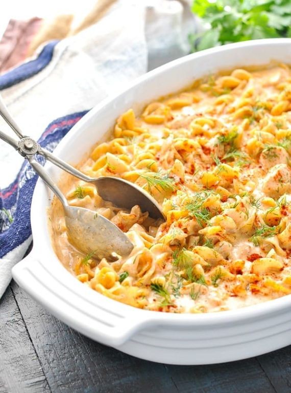 Chicken Paprikash Casserole with Cheese Topping