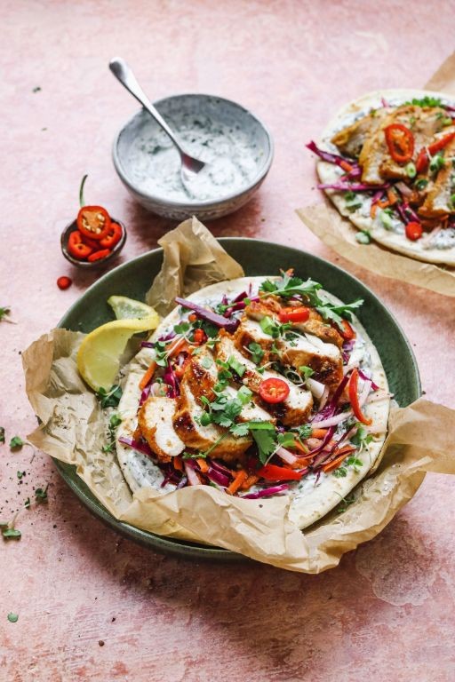 Chicken Paprikash Flatbread with Fresh Herbs