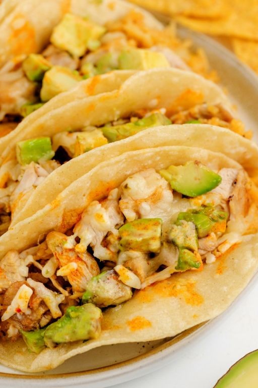 Chicken Paprikash Tacos with Lime Crema