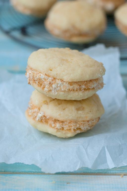 Coconut Cream Gobs with Pineapple Filling