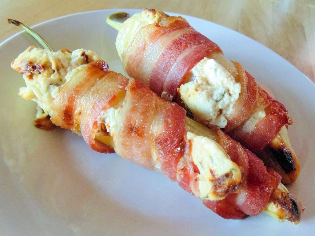 Cream Cheese and Bacon Stuffed Banana Peppers