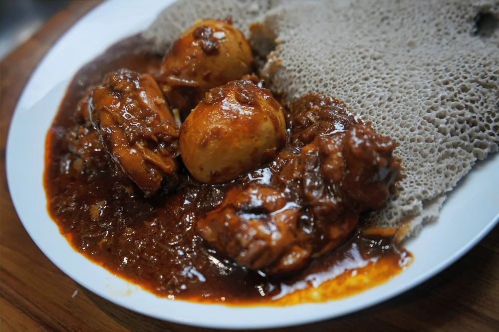 Ethiopian Doro Wat with Injera