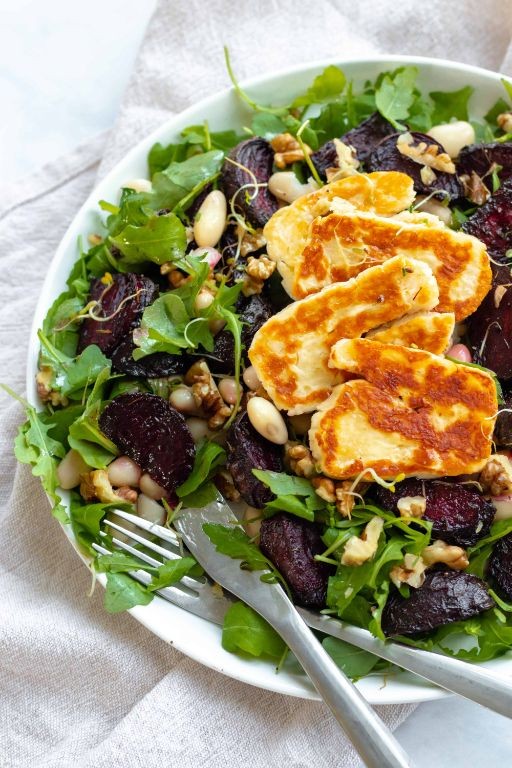 Halloumi and Beetroot Salad