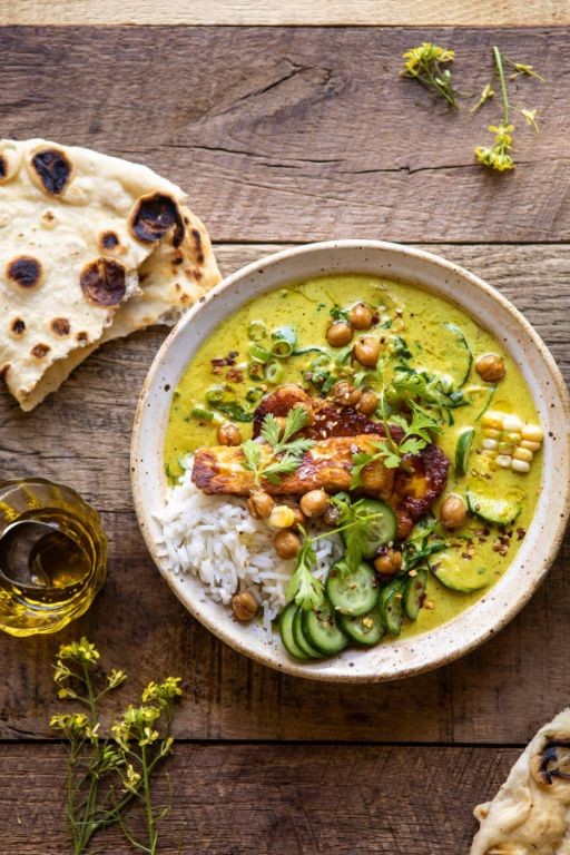 Halloumi and Chickpea Curry