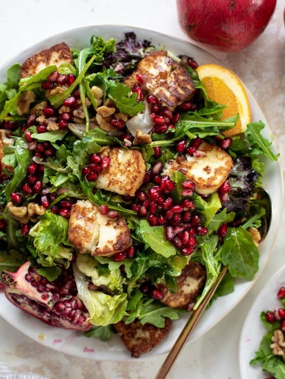 Halloumi and Pomegranate Salad