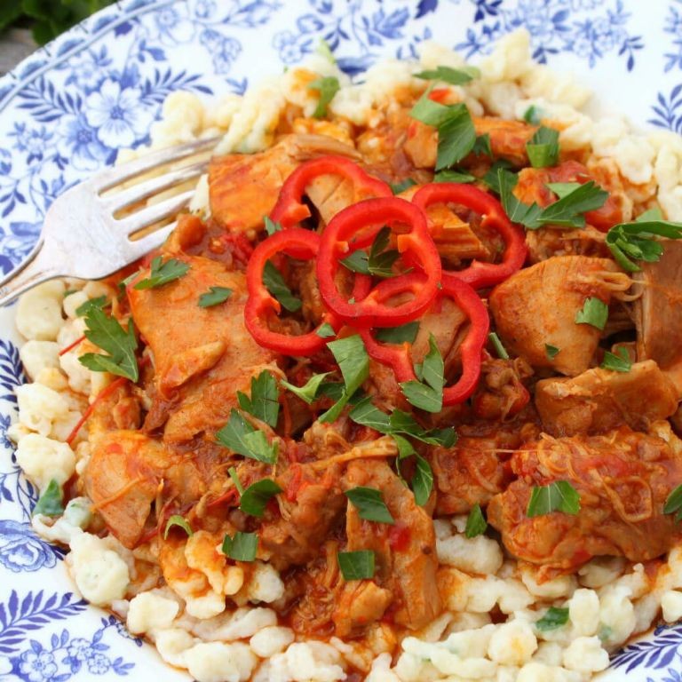 Instant Pot Chicken Paprikash with Bell Peppers