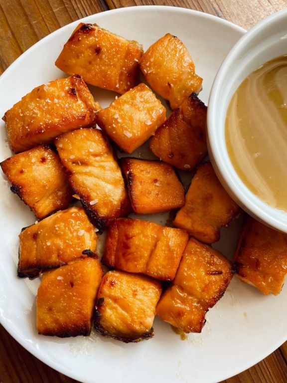 Maple Dijon Salmon Bites