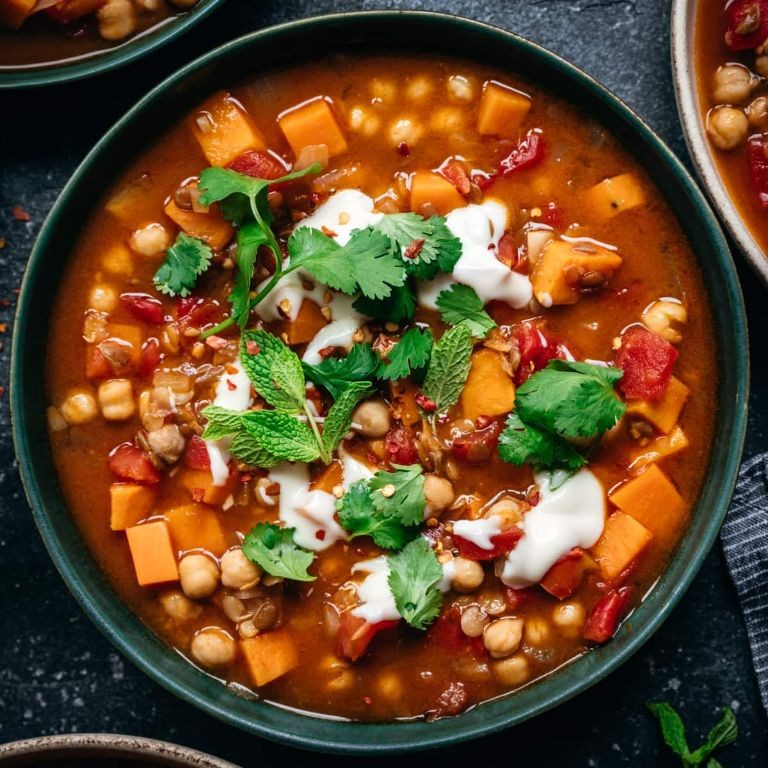 Moroccan Spiced Chickpea and Lentil Stew