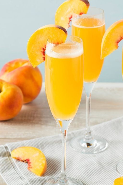 Prosecco and Peach Bellini