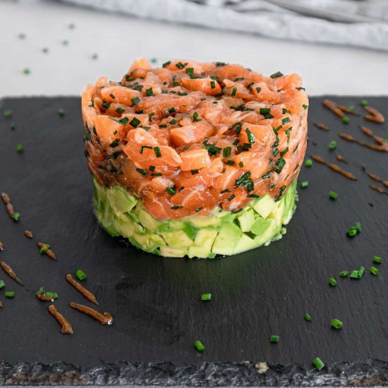 Salmon and Avocado Tartare Bites
