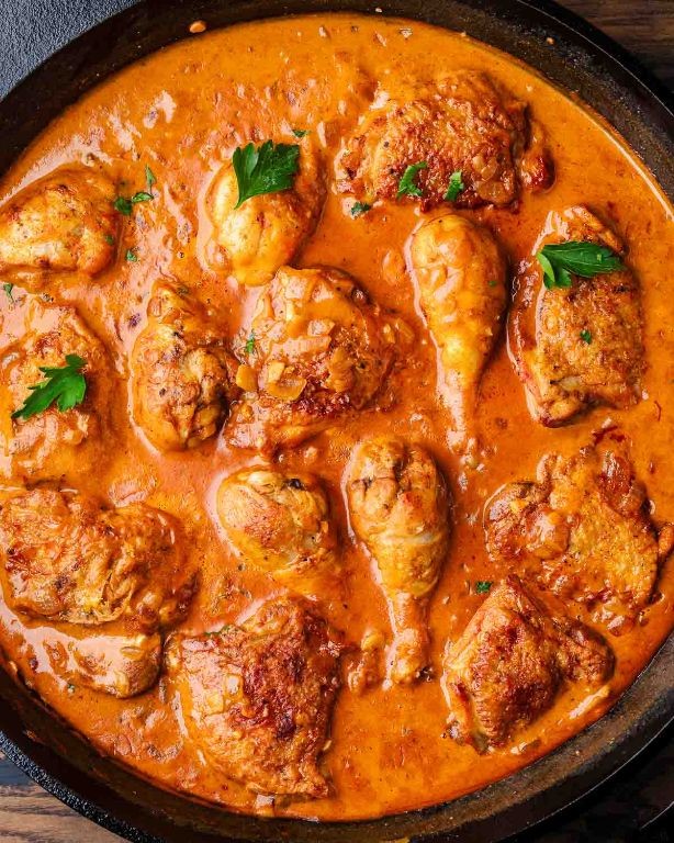 Slow Cooker Chicken Paprikash with Dumplings