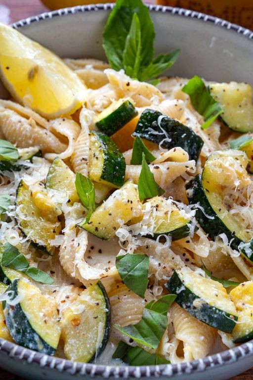 Spaghetti with Zucchini and Lemon Ricotta
