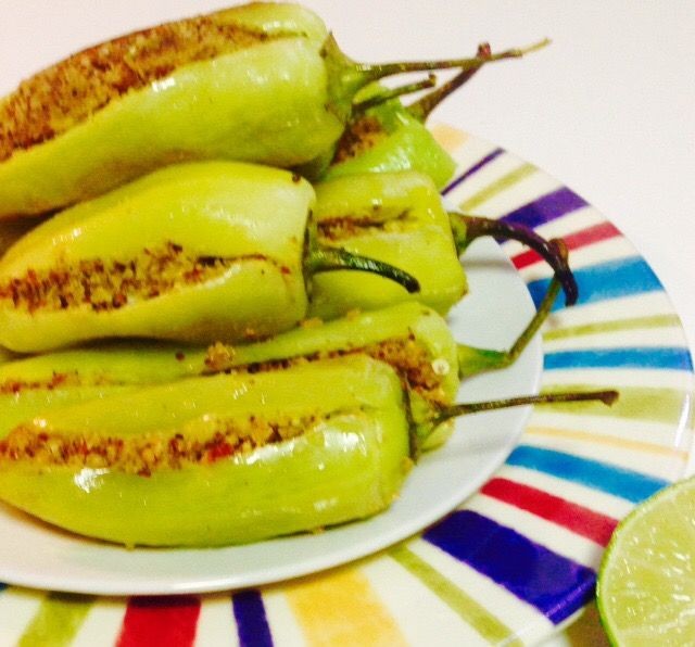 Stuffed Banana Peppers with Lentils and Curry Spices