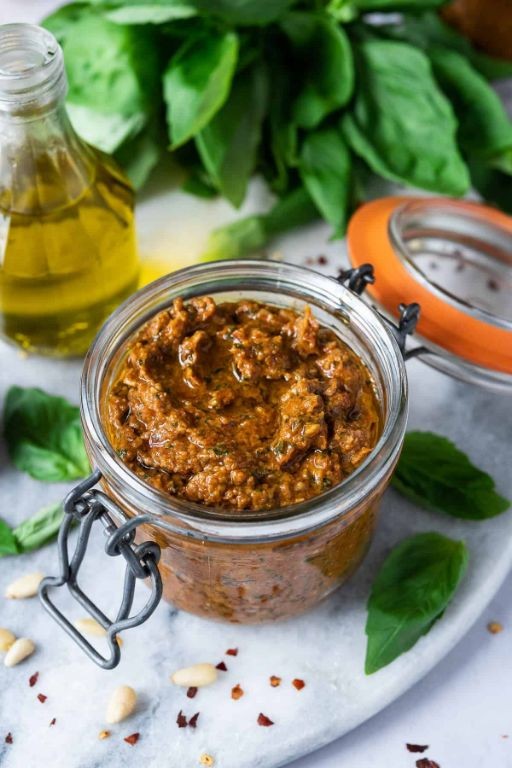 Sun-Dried Tomato Vegan Pesto
