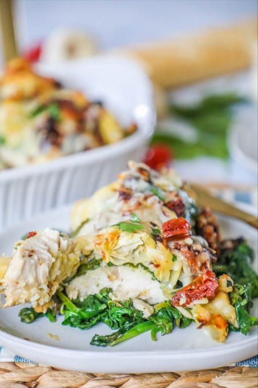 Tuscan Chicken and Artichoke Casserole