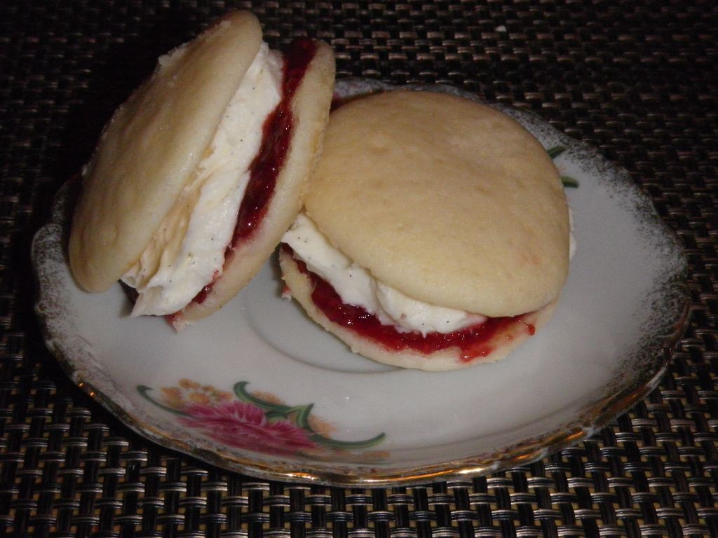 Vanilla Bean Gobs with Raspberry Jam