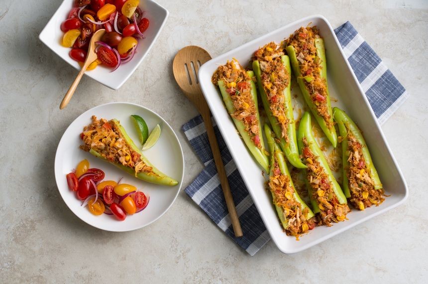 Vegetarian Quinoa Stuffed Banana Peppers