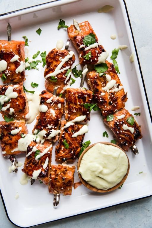 Wasabi Mayo Salmon Bites
