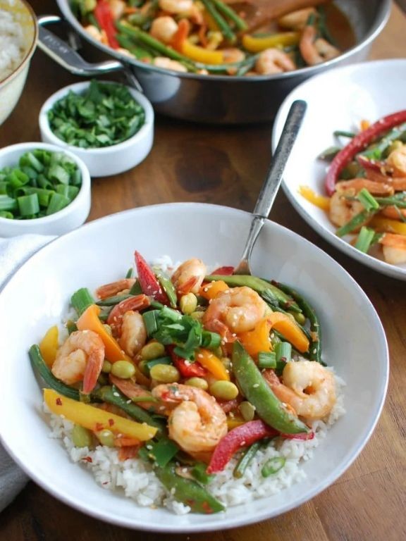 Air Fryer Shrimp with Edamame