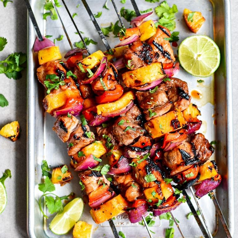 Alligator Tenderloin Kebabs with Pineapple