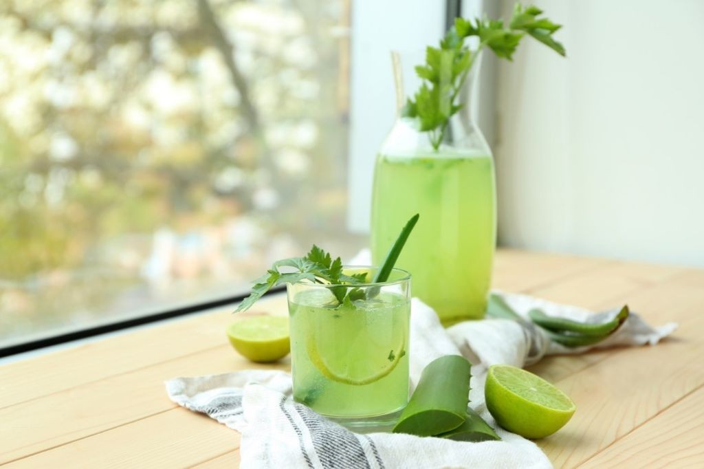 Aloe Vera Basil Lemon Spritzer