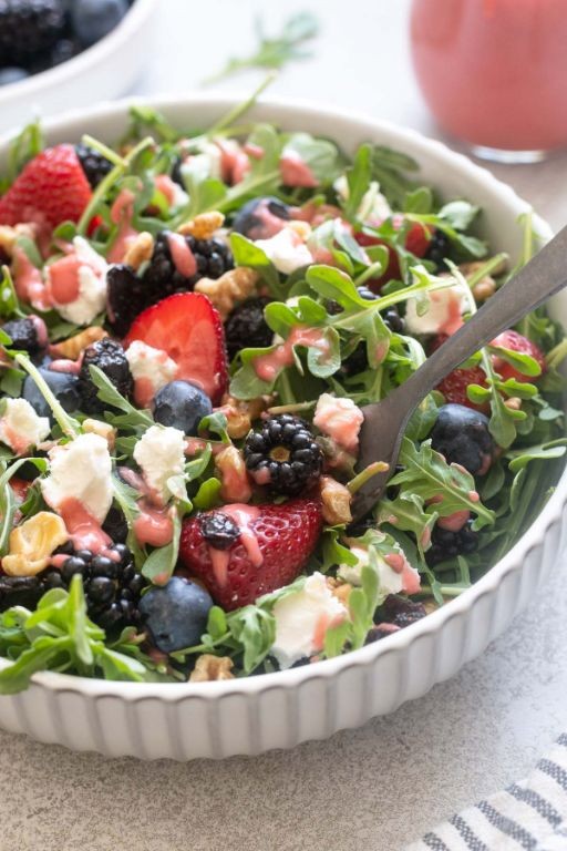 Aronia Berry Salad with Goat Cheese