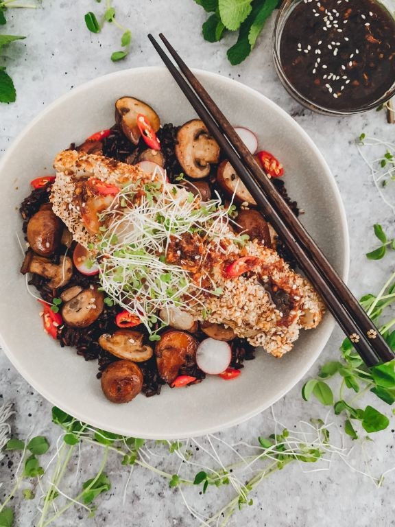 Asian-Inspired Sesame Fried Cod