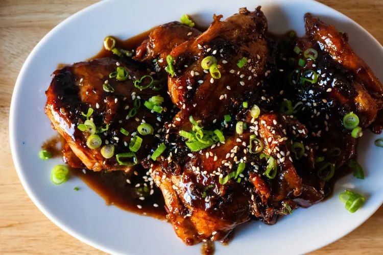 Asian-Style Scored Chicken Breast with Soy Ginger Glaze