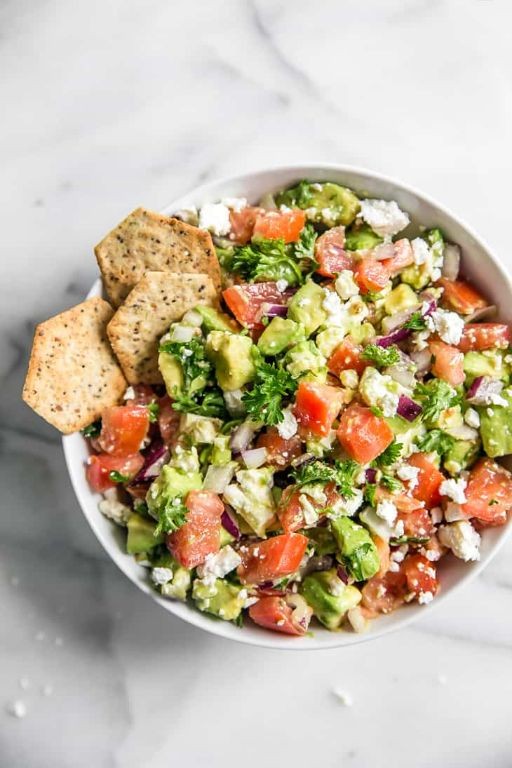 Avocado and Feta Mediterranean Dip