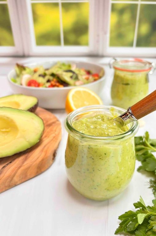 Avocado and Lime Green Goddess Dressing
