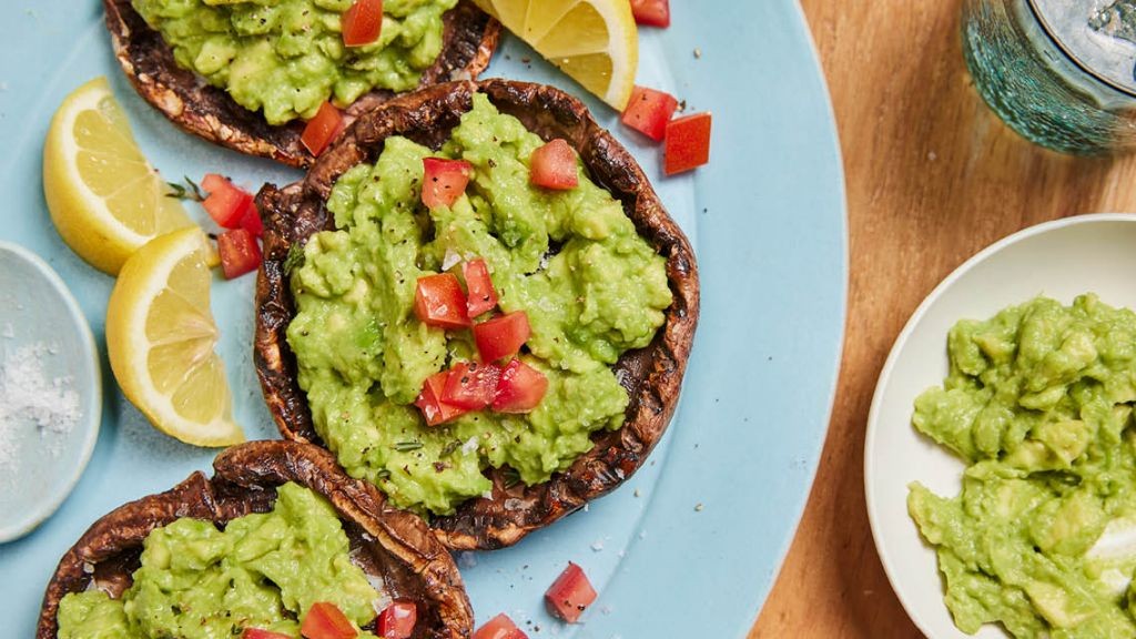 Avocado and Tomato Salsa Stuffed Portobellos