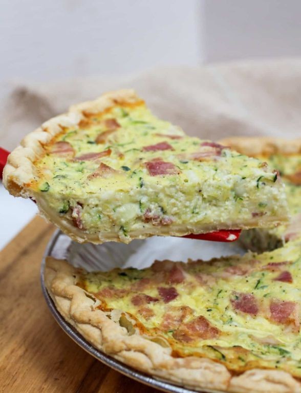 Baby Zucchini and Bacon Quiche