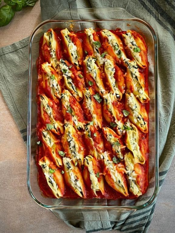 Baby Zucchini and Ricotta Stuffed Shells