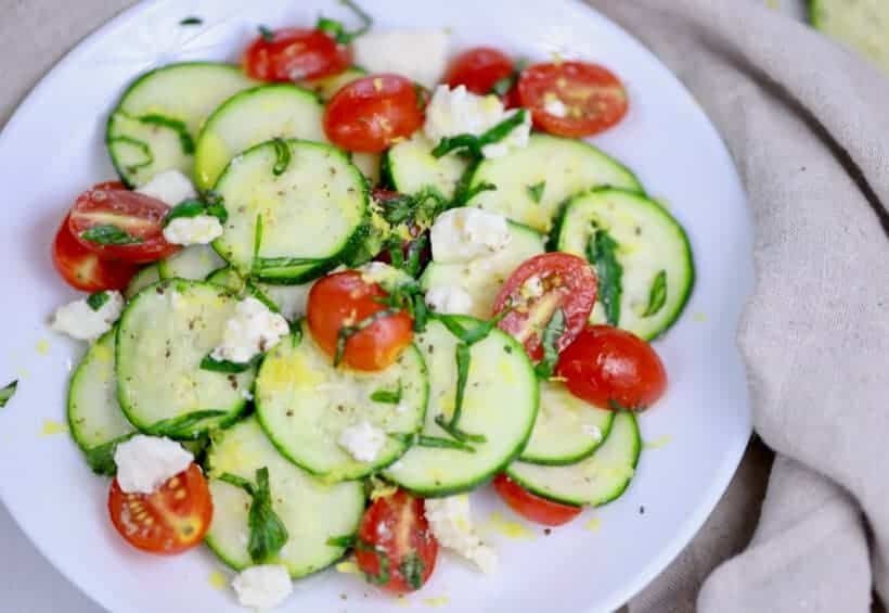 Baby Zucchini and Tomato Salad