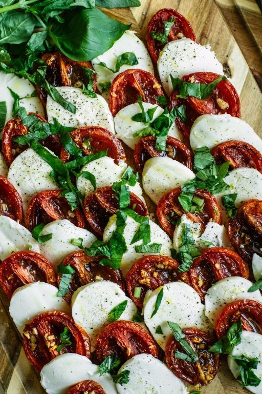 Baked Mozzarella Caprese Salad