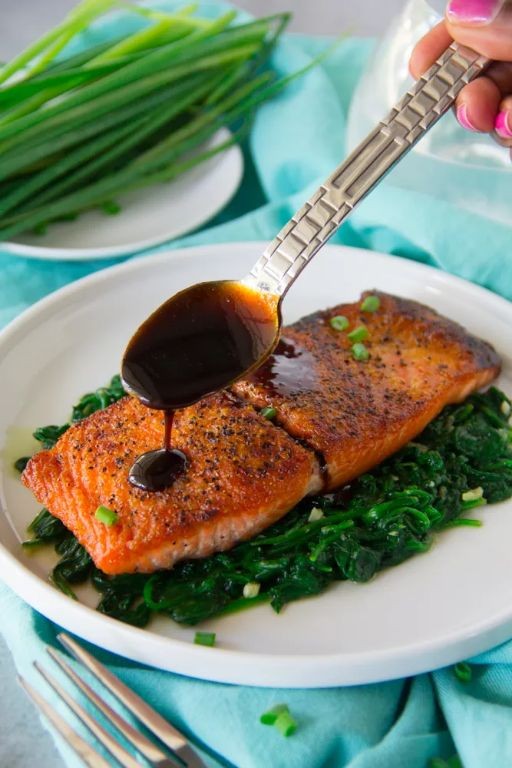 Balsamic Glazed Pan-Seared Salmon