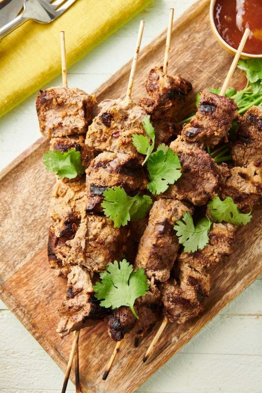 Banana Leaf Lamb Kebabs