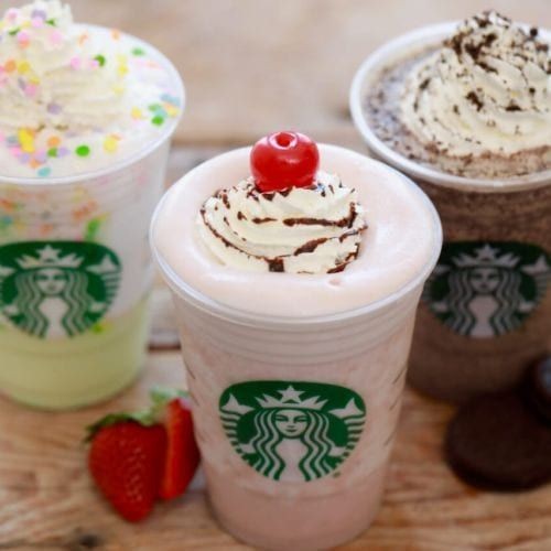 Banana Split Frappuccino with Cherry Topping