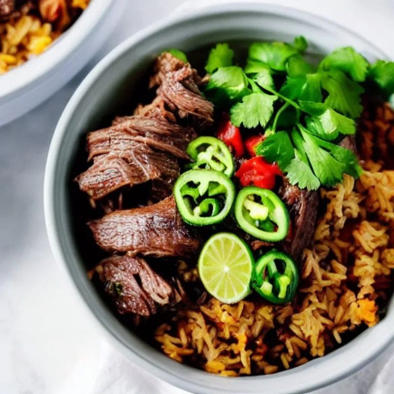 Barbacoa Beef Gorditas with Cilantro Lime Rice