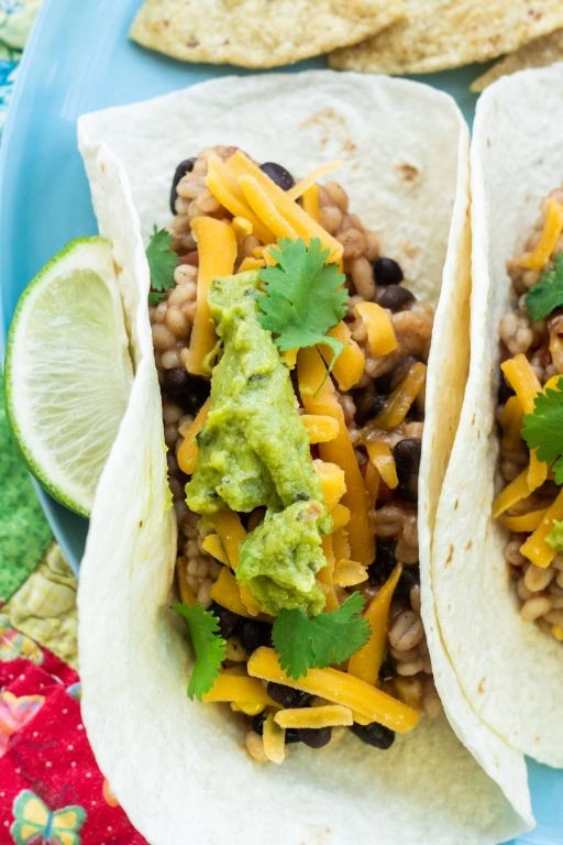 Barley and Black Bean Tacos