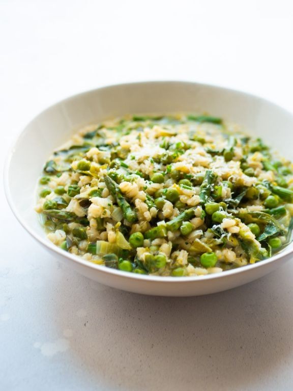 Barley and Pea Vegan Risotto