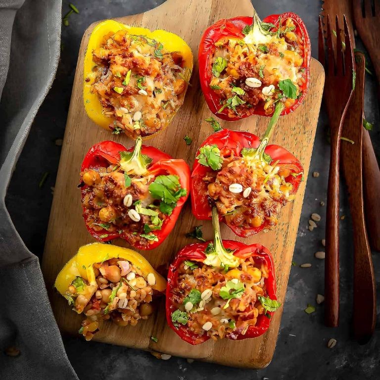 Barley-Stuffed Bell Peppers