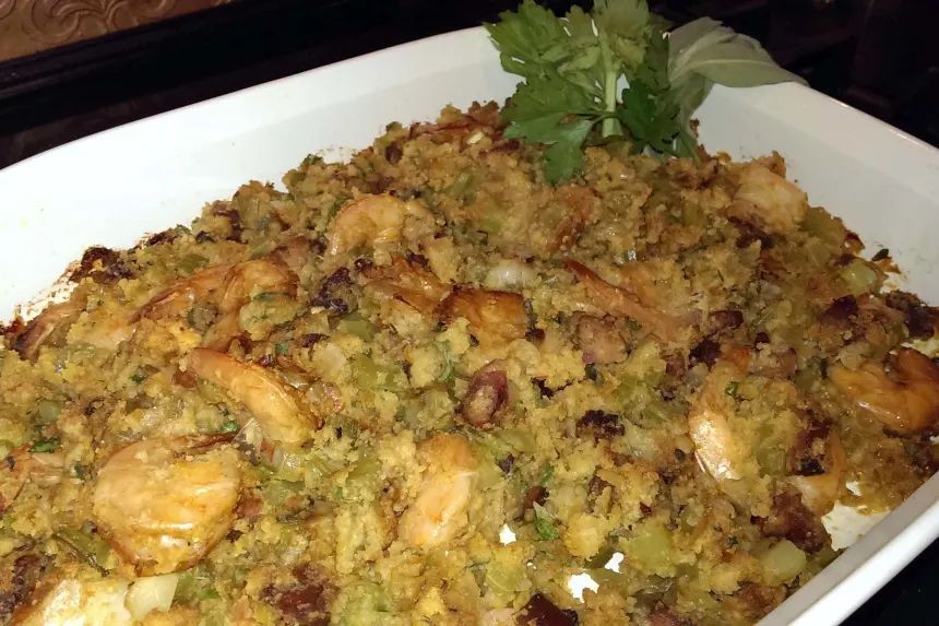 Bayou Shrimp and Andouille Dressing