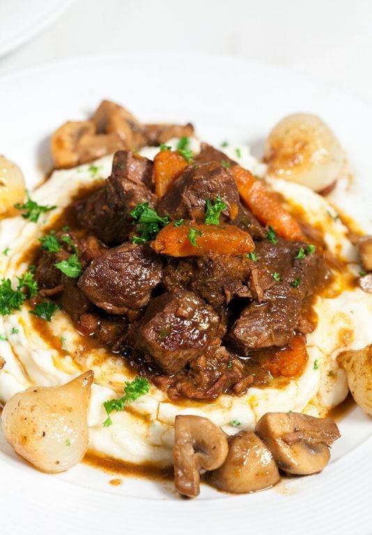 Beef Bourguignon with Mashed Potatoes