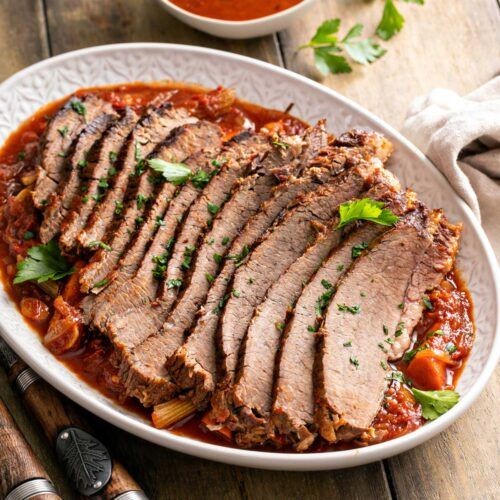 Beer-Braised Oven Brisket with Carrots